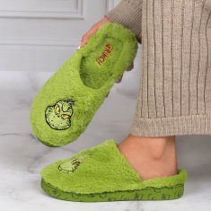 sarcia.eu Grinch NEKLJUVNE ženske copate za dom, TOPLE, MEHKE, KOSMATE copate za dom 36-37 EU