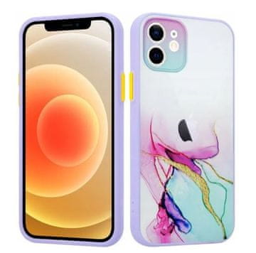 Nobrand Aquarelle ovitek za Samsung Galaxy S21- mint, roza