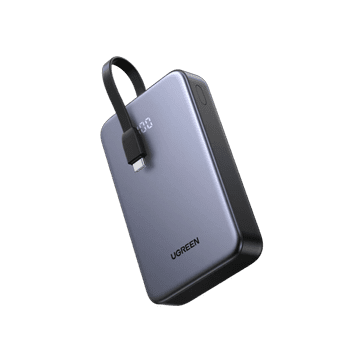 Ugreen 22,5W 20000mAh prenosna baterija z vgrajenim kablom
