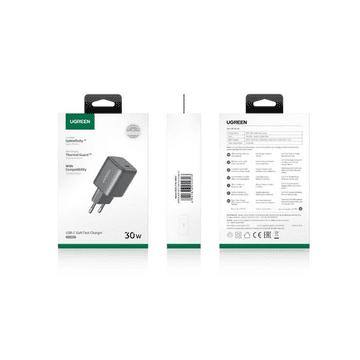 Ugreen 30W USB-C GaN hitri polnilec - črn
