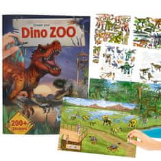 Dino World Kreativní sešit se samolepkami "Vytvoř si své Dino ZOO", 200+ samolepek
