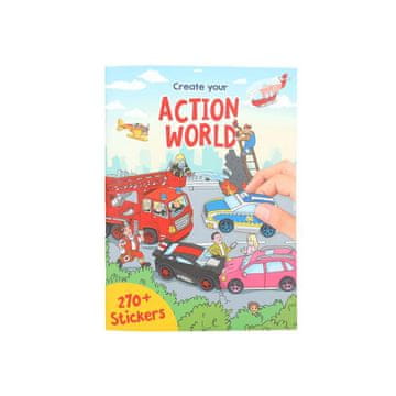 Kreativní sešit "Vytvoř si vlastní akční svět", 270+ samolepek