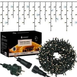 Springos novoletna zavesa 300 LED 3000+6500 FLASH 12+2,5m