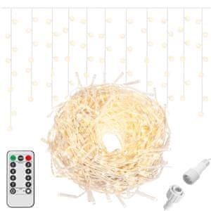 Springos novoletna zavesa 500 LED 3000K 8 funkcij 20+2,5m