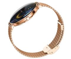 Forever Lucca SB-370 pametna ura, AMOLED, BT 5.3, Android + iOS, klicanje, IP68, roza zlata (Rose Gold)