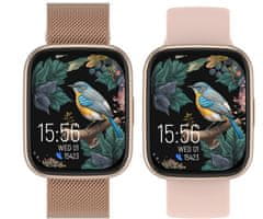 Forever ForeVigo 4 SW-330 pametna ura, AMOLED, BT 5.4, Android + iOS, IP68, roza zlata (Rose Gold)