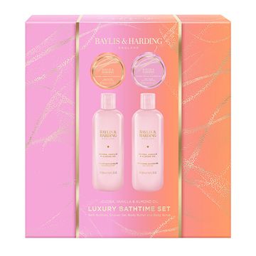 Baylis & Harding Darilni set za kopel z jojobinim, vanilijevim in mandljevim oljem, 4 kosi