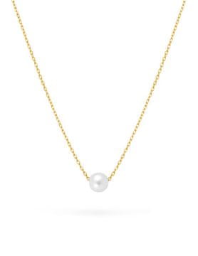 Brilio Očarljiva ogrlica iz rumenega zlata s sladkovodnim biserom 14/778.871P