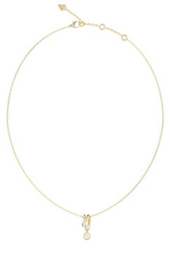 Guess Modna pozlačena ogrlica Tiny Pearly JUBN05523JWYGT/U