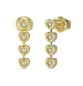 Guess Uhani v obliki srca s kristali LOVE JUBE05473JWYGT/U