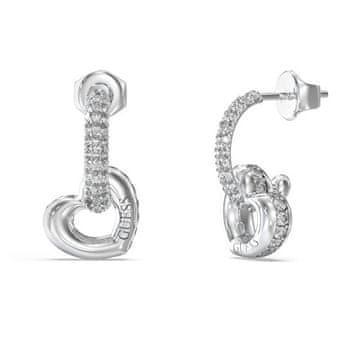 Guess Romantični viseči uhani Srčki LOVE JUBE05465JWRHT/U