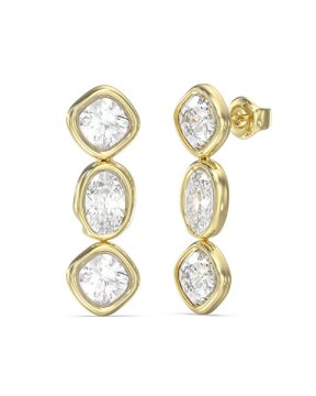 Guess Uhani s prozornimi kristali Mamounia JUBE05312JWYGT/U