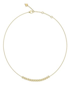 Guess Čudovita ogrlica s srčki iz jekla LOVE JUBN05471JWYGT/U