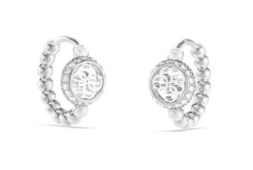 Guess Unikatni drobni biserni obročki JUBE05518JWRHT/U