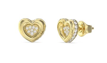 Guess Uhani v obliki srca s kristali LOVE JUBE05466JWYGT/U