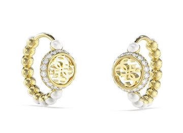 Guess Unikatni drobni biserni obročki JUBE05518JWYGT/U