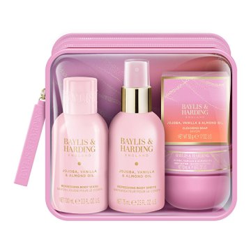 Baylis & Harding Darilni set z jojobinim, vanilijevim in mandljevim oljem, 4 kosi