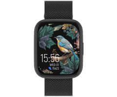 Forever ForeVigo 4 SW-330 pametna ura, AMOLED, BT 5.4, Android + iOS, IP68, črna (Carbon Black)