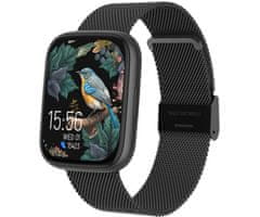 Forever ForeVigo 4 SW-330 pametna ura, AMOLED, BT 5.4, Android + iOS, IP68, črna (Carbon Black)