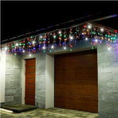 Springos novoletna LED zavesa 300 LED večbarve + hladno bela FLASH 12 + 2,5m