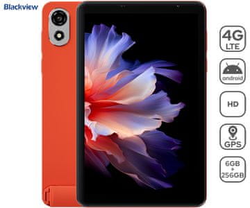 Blackview ZENO 1 tablični računalnik, 4G, 6GB+256GB, IPS HD+, Android, 6000mAh, WIFI 5, Bluetooth +ovitek, oranžen (Space Orange)