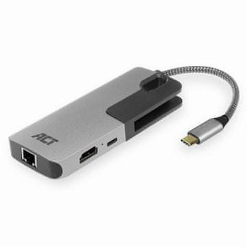 ACT AC7042 USB‑C Docking Station – 4K HDMI, 3× USB‑A, Gigabit Ethernet, PD 60 W