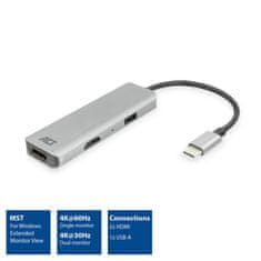 ACT AC7013 USB-C 4K priklop dveh HDMI monitorjev 4K adapter