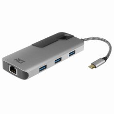 ACT AC7042 USB‑C Docking Station – 4K HDMI, 3× USB‑A, Gigabit Ethernet, PD 60 W