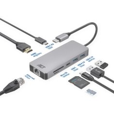 ACT AC7092 USB-C 4K docking station USB-C, 2xUSB-A, 2xUSB-C, 1xHDMI, RJ45, čitalnik kartic