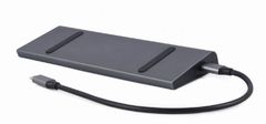 Gembird A-CM-COMBO9-02 priklopna postaja USB tipa C 9 v 1 (Hub3.2 + HDMI + DisplayPort + VGA + PD + LAN + stereo zvok)