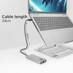 ACT AC7095 priklopna postaja USB-C 4K/8K 30Hz za 1 HDMI monitor, 2,5 Gigabit Ethernet, USB-C 10 Gbps, USB-A 10 Gbps, 3,5 mm zvok, prehod za PD