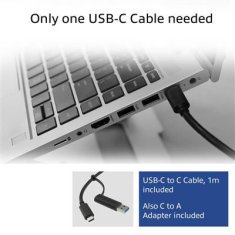 ACT AC7048 univerzalna priklopna postaja USB-C za 4K, 2 ali 3 monitorje HDMI/DisplayPort, DisplayLink