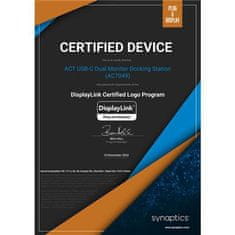 ACT AC7049 univerzalna priklopna postaja USB-C ali USB-A, za 2 monitorja HDMI, DisplayLink