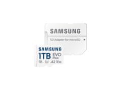 Samsung Spominska kartica EVO Plus, micro SDXC, 1TB, 160MB/s, U3, V30, A2, UHS-I, z adapterjem