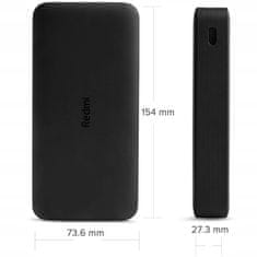 Xiaomi Redmi 18W Fast Charge Power Bank (črna) 20000mAh