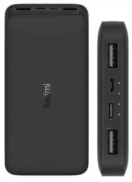 Xiaomi Redmi 18W Fast Charge Power Bank (črna) 20000mAh
