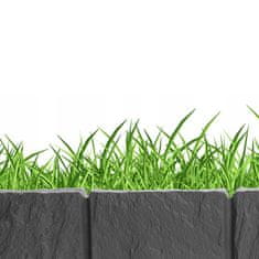 Aga Plastična palisada 390 cm Siva