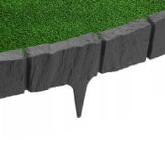 Aga Plastična palisada 390 cm Siva