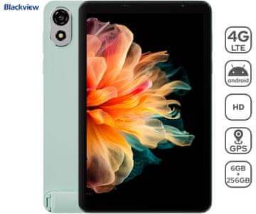 Blackview ZENO 1 tablični računalnik, 4G, 6GB+256GB, IPS HD+, Android +ovitek, zelen (Jungle Green)