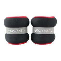 Master Sport Uteži za zapestje in noge 2 x 1 kg - neopren