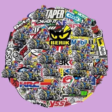 KJB Nalepke za motorna kolesa Naključni komplet nalepk za motorna kolesa | Logotipi dirkalnih čelad in tankov