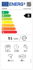 Gorenje W3NGPI72SBS pralni stroj, 7 kg