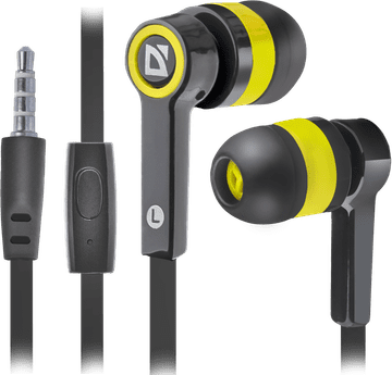 Defender Pulse 420 (63421) 2.0 črne/rumene,mobilne slušalke z mikrofonom