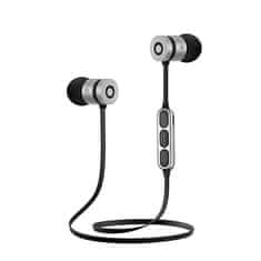 Powerton W2 brezžične bluetooth športne slušalke srebrne magnetne
