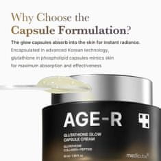 Medicube AGE-R Glutathione Glow kapsulna krema za obraz (50 ml) – lifting in vlažilna krema s kolagenom in peptidi za sijočo in enakomerno kožo – korejska kozmetika