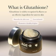 Medicube AGE-R Glutathione Glow kapsulna krema za obraz (50 ml) – lifting in vlažilna krema s kolagenom in peptidi za sijočo in enakomerno kožo – korejska kozmetika