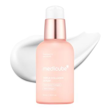 Medicube Triple Collagen serum 55 ml – lahek vlažilni serum s hialuronsko kislino in niacinamidom – trojni kolagenski kompleks za nego utrujene kože – korejska kozmetika
