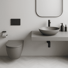 CeraStyle Umivalnik ZERO fi46 cm, siva barva