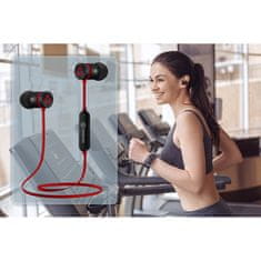 Powerton W2 brezžične bluetooth športne slušalke srebrne magnetne