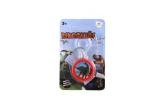 Teddies Obesek projektor dinozaver plastika 4cm na baterije s svetlobo 5 vrst na kartici 7x11cm